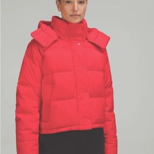 Lululemon Wunder Puff Cropped Jacket RARE Poppy color
